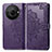 Leather Case Stands Fashionable Pattern Flip Cover Holder for Sharp Aquos R8s Pro Purple