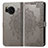 Leather Case Stands Fashionable Pattern Flip Cover Holder for Sharp Aquos Sense8 Gray