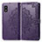 Leather Case Stands Fashionable Pattern Flip Cover Holder for Sharp Aquos wish3 Purple