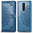 Leather Case Stands Fashionable Pattern Flip Cover Holder for Sony Xperia 1 Blue