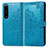 Leather Case Stands Fashionable Pattern Flip Cover Holder for Sony Xperia 1 IV Blue