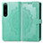 Leather Case Stands Fashionable Pattern Flip Cover Holder for Sony Xperia 1 IV Green