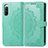 Leather Case Stands Fashionable Pattern Flip Cover Holder for Sony Xperia 10 IV Green