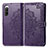 Leather Case Stands Fashionable Pattern Flip Cover Holder for Sony Xperia 10 IV Purple