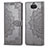 Leather Case Stands Fashionable Pattern Flip Cover Holder for Sony Xperia 10 Plus Gray