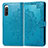 Leather Case Stands Fashionable Pattern Flip Cover Holder for Sony Xperia 10 V Blue