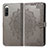 Leather Case Stands Fashionable Pattern Flip Cover Holder for Sony Xperia 10 V Gray