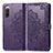 Leather Case Stands Fashionable Pattern Flip Cover Holder for Sony Xperia 10 V Purple