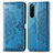 Leather Case Stands Fashionable Pattern Flip Cover Holder for Sony Xperia 5 Blue