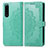 Leather Case Stands Fashionable Pattern Flip Cover Holder for Sony Xperia 5 III Green