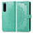 Leather Case Stands Fashionable Pattern Flip Cover Holder for Sony Xperia 5 IV Green