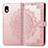 Leather Case Stands Fashionable Pattern Flip Cover Holder for Sony Xperia Ace III Rose Gold