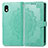 Leather Case Stands Fashionable Pattern Flip Cover Holder for Sony Xperia Ace III SO-53C Green