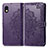 Leather Case Stands Fashionable Pattern Flip Cover Holder for Sony Xperia Ace III SO-53C Purple