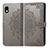 Leather Case Stands Fashionable Pattern Flip Cover Holder for Sony Xperia Ace III SOG08 Gray