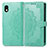 Leather Case Stands Fashionable Pattern Flip Cover Holder for Sony Xperia Ace III SOG08 Green