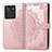 Leather Case Stands Fashionable Pattern Flip Cover Holder for Vivo iQOO Neo6 5G Rose Gold