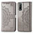 Leather Case Stands Fashionable Pattern Flip Cover Holder for Vivo iQOO U1 Gray