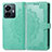 Leather Case Stands Fashionable Pattern Flip Cover Holder for Vivo iQOO Z6 Lite 5G Green