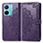 Leather Case Stands Fashionable Pattern Flip Cover Holder for Vivo iQOO Z6 Pro 5G Purple