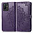 Leather Case Stands Fashionable Pattern Flip Cover Holder for Vivo iQOO Z6x Purple