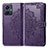 Leather Case Stands Fashionable Pattern Flip Cover Holder for Vivo T1 4G Purple