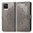 Leather Case Stands Fashionable Pattern Flip Cover Holder for Vivo V20 (2021) Gray