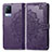 Leather Case Stands Fashionable Pattern Flip Cover Holder for Vivo V21 5G Purple