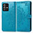 Leather Case Stands Fashionable Pattern Flip Cover Holder for Vivo V23 Pro 5G Blue