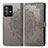 Leather Case Stands Fashionable Pattern Flip Cover Holder for Vivo V23 Pro 5G Gray