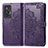 Leather Case Stands Fashionable Pattern Flip Cover Holder for Vivo X70 5G Purple