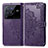 Leather Case Stands Fashionable Pattern Flip Cover Holder for Vivo X80 Pro 5G Purple