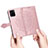 Leather Case Stands Fashionable Pattern Flip Cover Holder for Vivo Y01