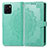 Leather Case Stands Fashionable Pattern Flip Cover Holder for Vivo Y01 Green