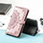 Leather Case Stands Fashionable Pattern Flip Cover Holder for Vivo Y01A