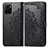 Leather Case Stands Fashionable Pattern Flip Cover Holder for Vivo Y10 Black