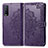 Leather Case Stands Fashionable Pattern Flip Cover Holder for Vivo Y11s Purple