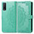 Leather Case Stands Fashionable Pattern Flip Cover Holder for Vivo Y12G Green