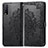 Leather Case Stands Fashionable Pattern Flip Cover Holder for Vivo Y20T Black