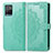 Leather Case Stands Fashionable Pattern Flip Cover Holder for Vivo Y21 Green