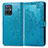 Leather Case Stands Fashionable Pattern Flip Cover Holder for Vivo Y30 5G Blue