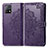 Leather Case Stands Fashionable Pattern Flip Cover Holder for Vivo Y31s 5G Purple