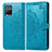 Leather Case Stands Fashionable Pattern Flip Cover Holder for Vivo Y32 4G Blue