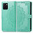 Leather Case Stands Fashionable Pattern Flip Cover Holder for Vivo Y32t Green