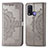 Leather Case Stands Fashionable Pattern Flip Cover Holder for Vivo Y50 Gray