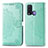 Leather Case Stands Fashionable Pattern Flip Cover Holder for Vivo Y50 Green