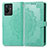 Leather Case Stands Fashionable Pattern Flip Cover Holder for Vivo Y73t Green