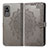 Leather Case Stands Fashionable Pattern Flip Cover Holder for Xiaomi Civi 5G Gray