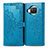 Leather Case Stands Fashionable Pattern Flip Cover Holder for Xiaomi Mi 10i 5G Blue