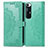 Leather Case Stands Fashionable Pattern Flip Cover Holder for Xiaomi Mi 10S 5G Green